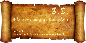Büchelmayer Dormán névjegykártya